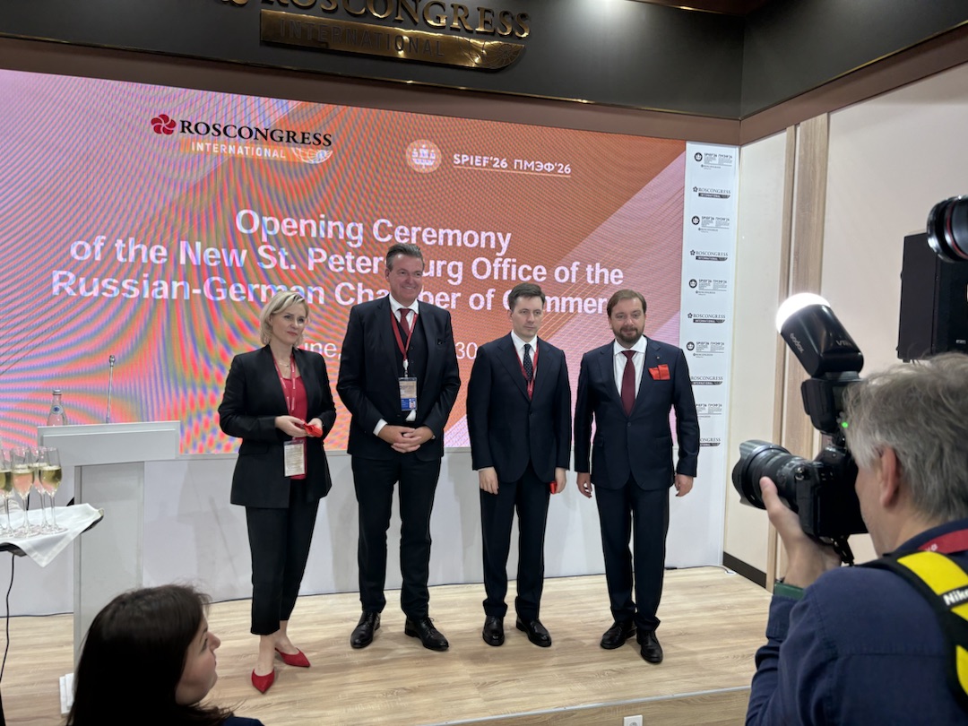 Deutsch-Russische Auslandshandelskammer eröffnet neues Büro in St. Petersburg